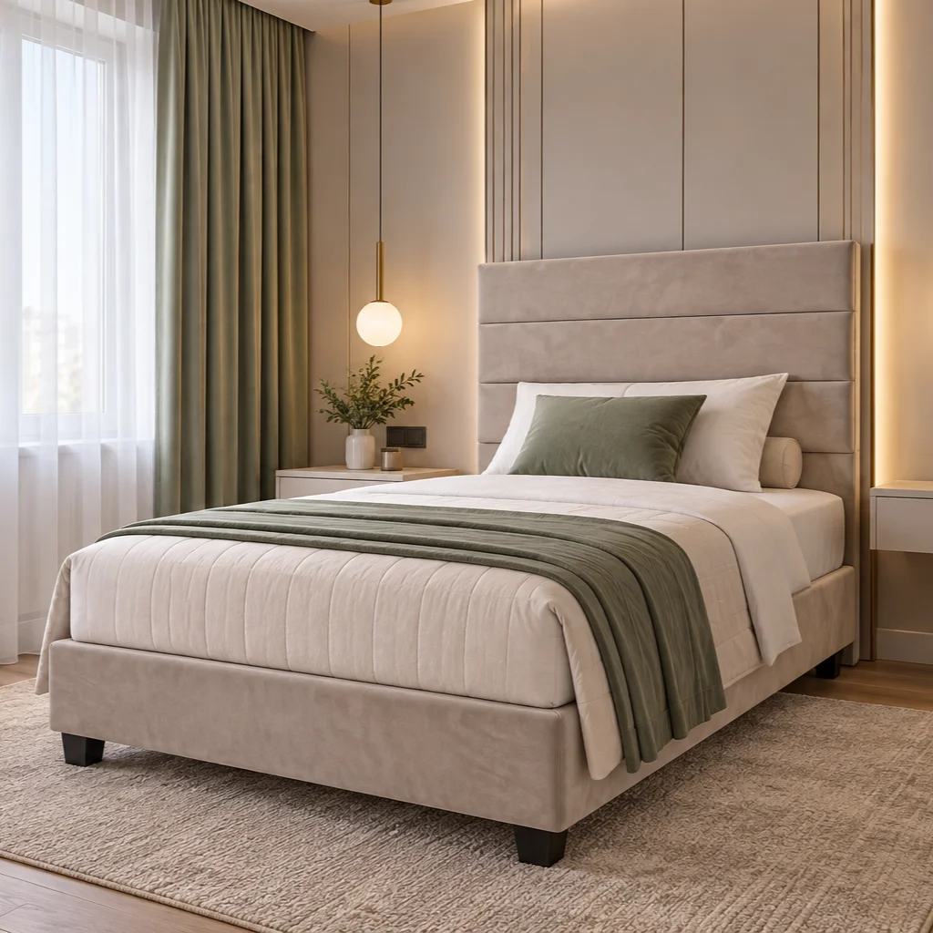 Łóżko hotelowe tapicerowane Lexy z możliwością łączenia — Riviera 16