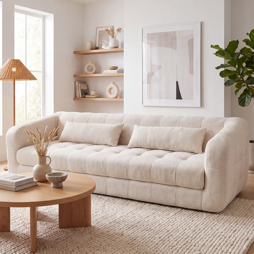 Sofa czteroosobowa z przeszyciami Heven 258x93 — Perfect Harmony 01