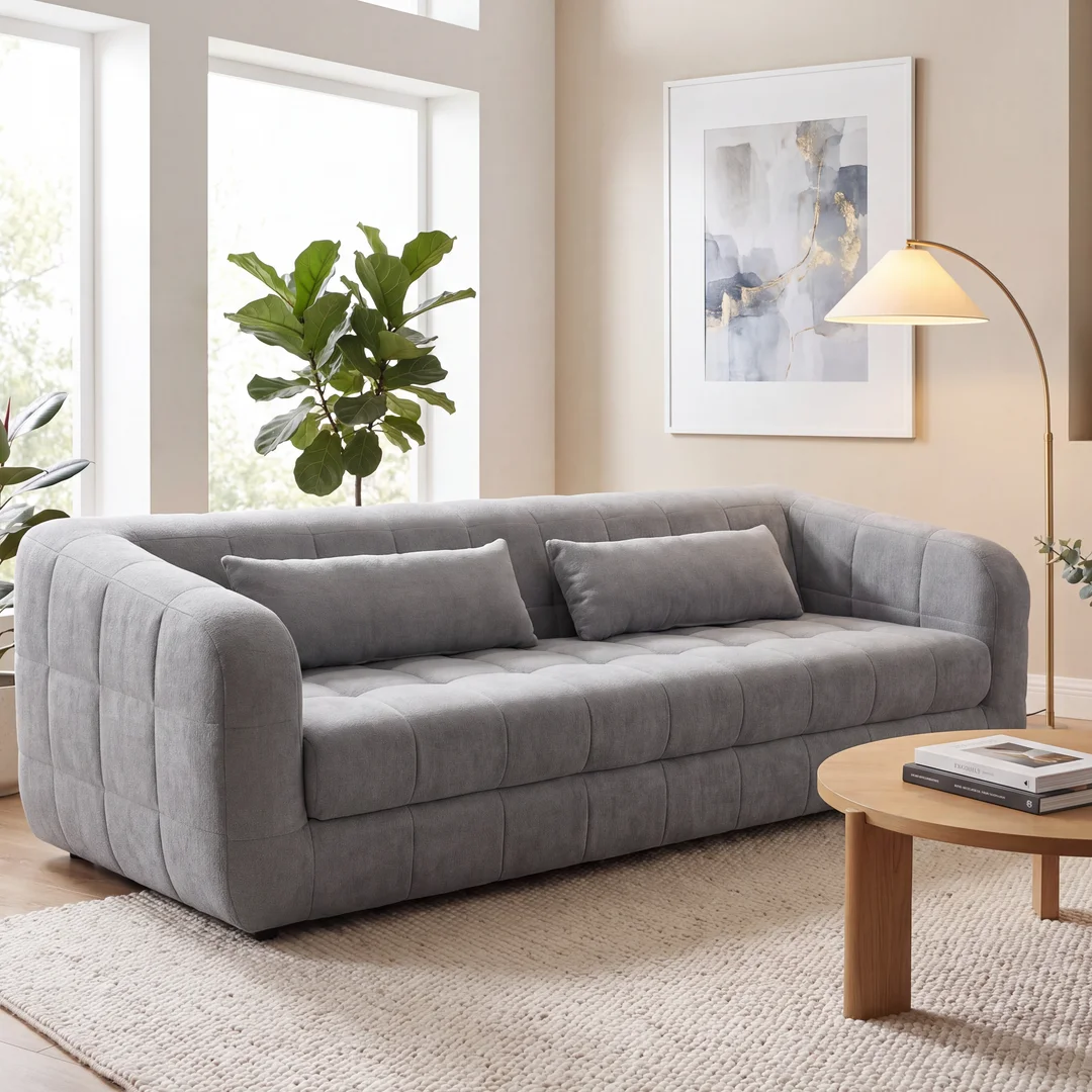 Sofa czteroosobowa z przeszyciami Heven 258x93 — Perfect Harmony 90