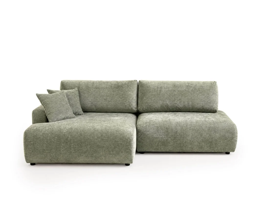 Nowoczesny narożnik L-kształtny czteroosobowy z funkcją spania Merlin 238x140 — Vibe 34