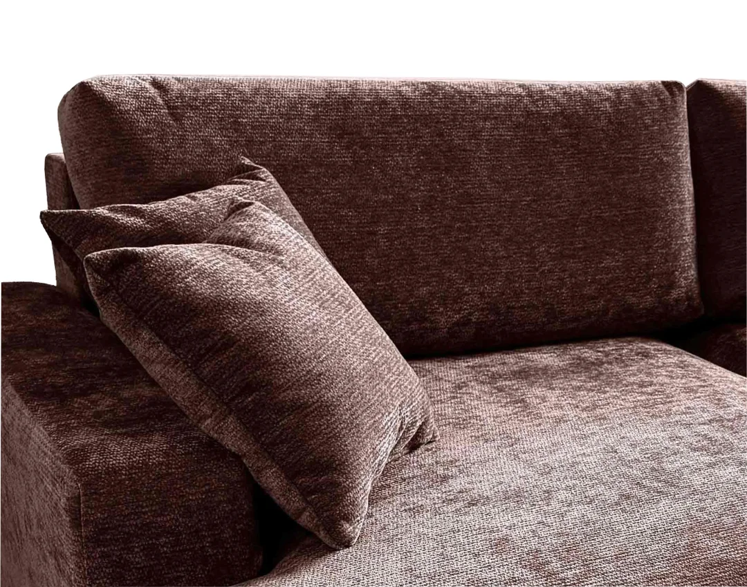 Nowoczesny narożnik L-kształtny czteroosobowy z funkcją spania Merlin 238x140 — Vibe 28
