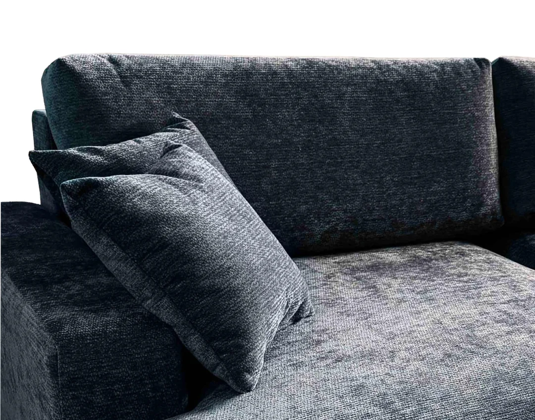 Nowoczesny narożnik L-kształtny czteroosobowy z funkcją spania Merlin 238x140 — Vibe 79