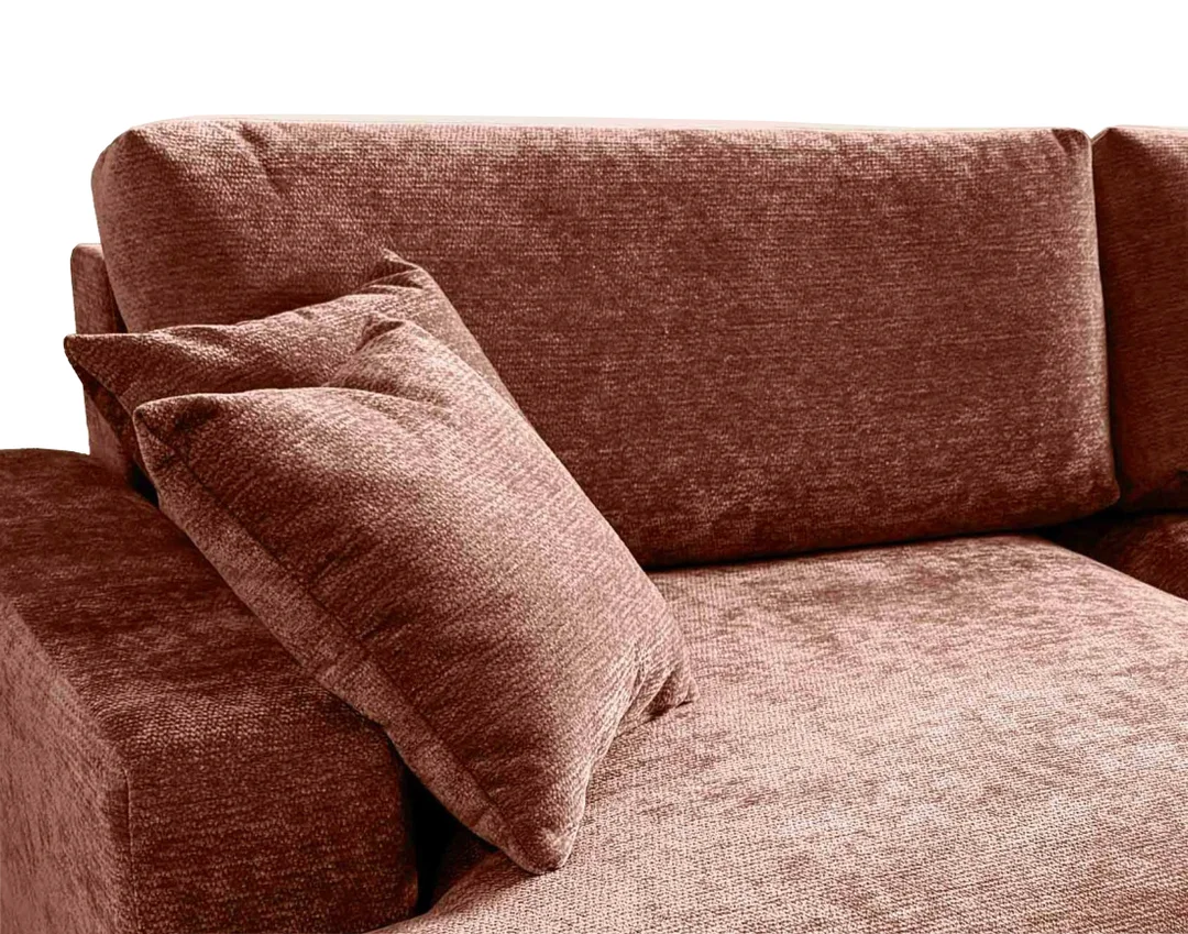 Nowoczesny narożnik L-kształtny czteroosobowy z funkcją spania Merlin 238x140 — Vibe 56