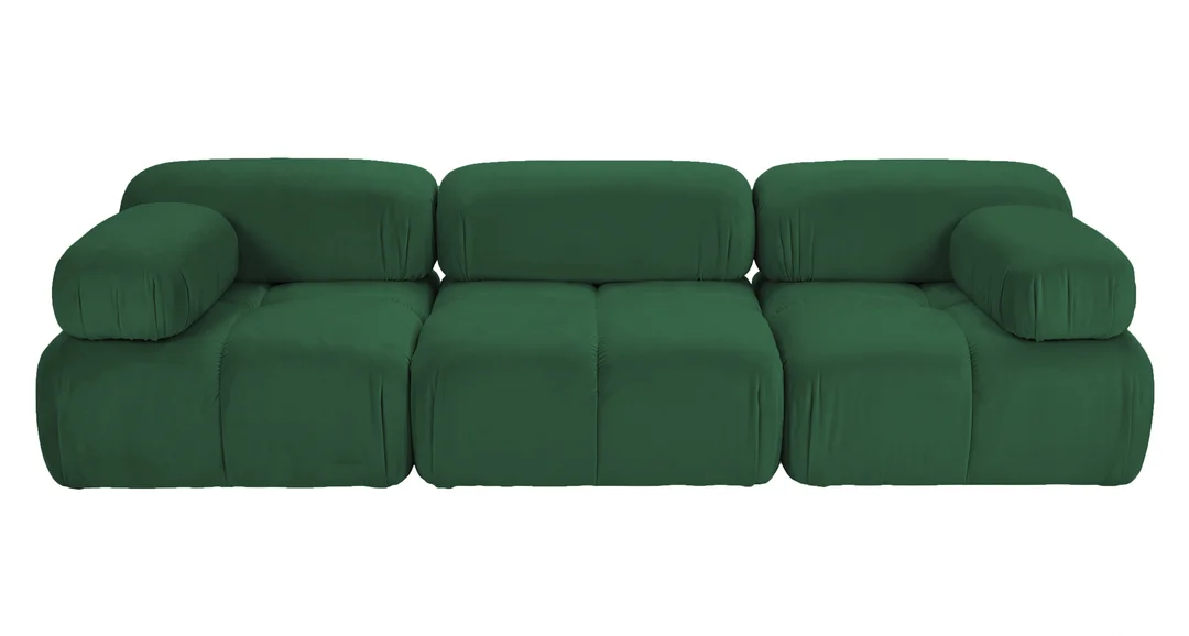 Sofa modułowa Ovalia trzyosobowa z elastyczną konfiguracją 288x96 — French Velvet 658