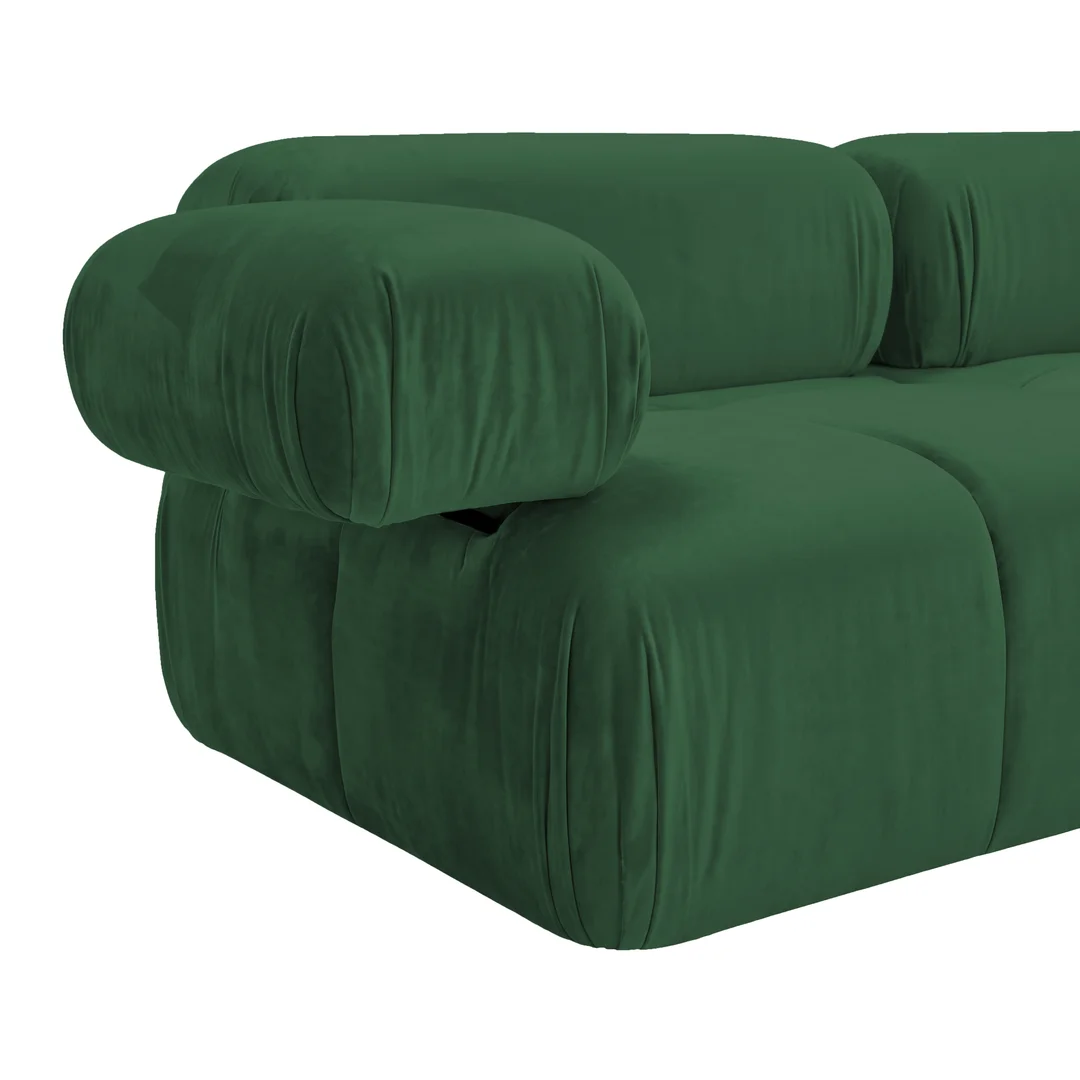 Sofa modułowa Ovalia trzyosobowa z elastyczną konfiguracją 288x96 — French Velvet 658