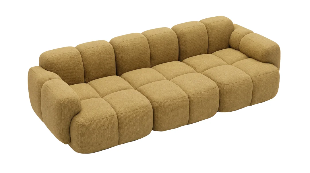 Sofa modułowa Vinci trzyosobowa z elastyczną konfiguracją 302x118 — Storm 48