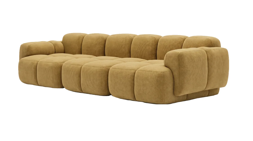 Sofa modułowa Vinci trzyosobowa z elastyczną konfiguracją 302x118 — Storm 48