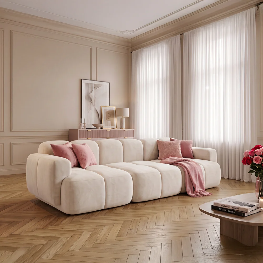 Sofa modułowa Vinci trzyosobowa z elastyczną konfiguracją 302x118 — Riviera 02