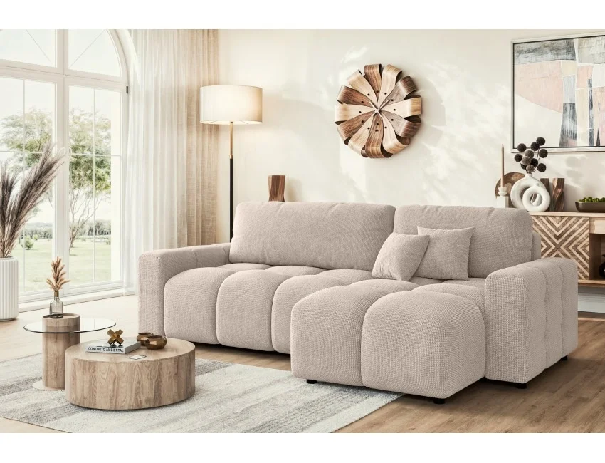 Narożnik czteroosobowy z funkcją spania nowoczesny Vega 233x142 — Flow 02