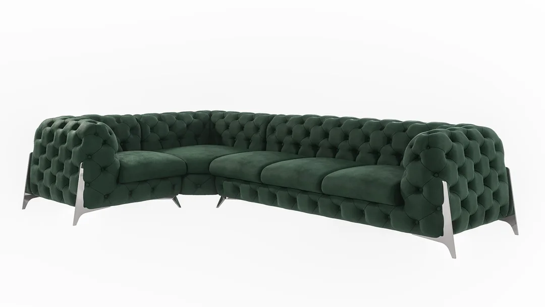 Narożnik pięcioosobowy pikowany KALIFORNIA 1+E+3 Chesterfield glamour 328x205 — Riviera 38
