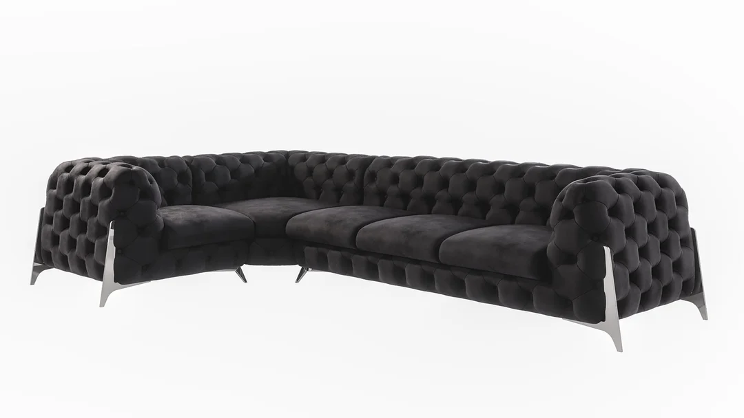 Narożnik pięcioosobowy pikowany KALIFORNIA 1+E+3 Chesterfield glamour 328x205 — Riviera 100