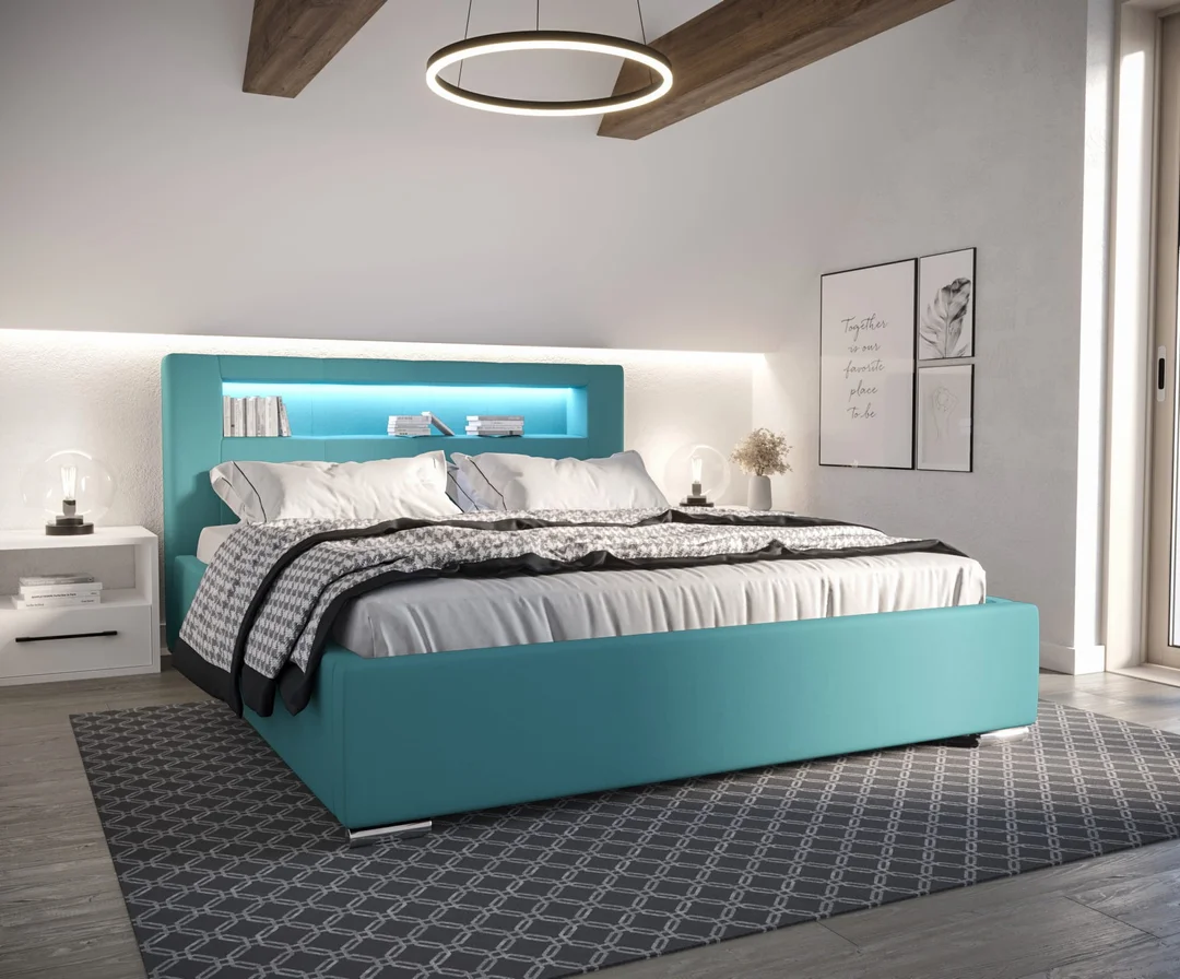 Łóżko tapicerowane PRESTIGE LED — Jasmine 85