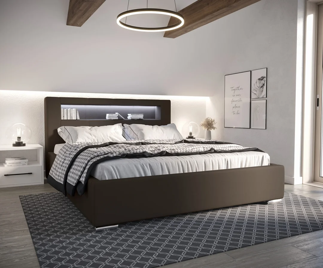 Łóżko tapicerowane PRESTIGE LED — zdjęcie 7