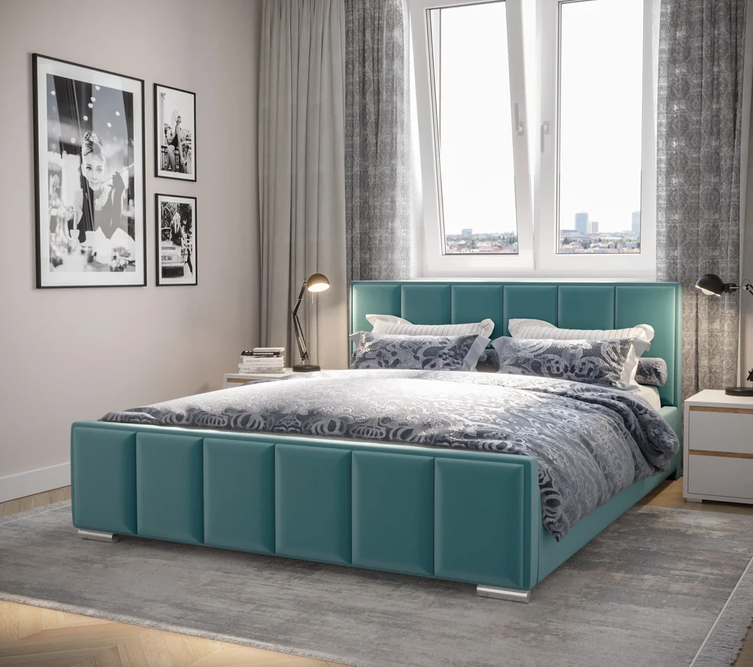 Łóżko tapicerowane glamour STELLA — zdjęcie 5
