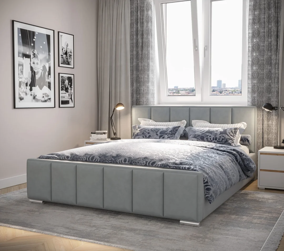 Łóżko tapicerowane glamour STELLA — zdjęcie 6