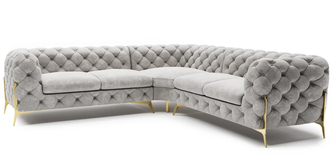 Narożnik pięcioosobowy luksusowy pikowany 2+E+2 Chesterfield TEO HIGH 264x264 — Riviera 82
