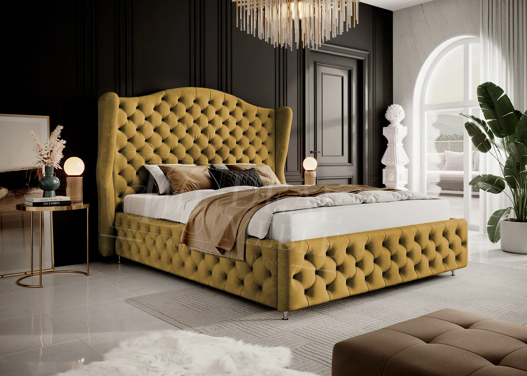 Łóżko tapicerowane glamour ROYAL — zdjęcie 4