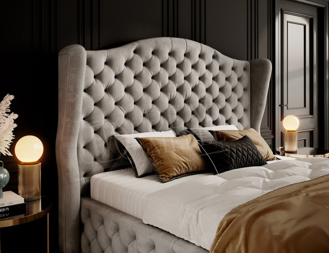 Łóżko tapicerowane glamour ROYAL — zdjęcie 3