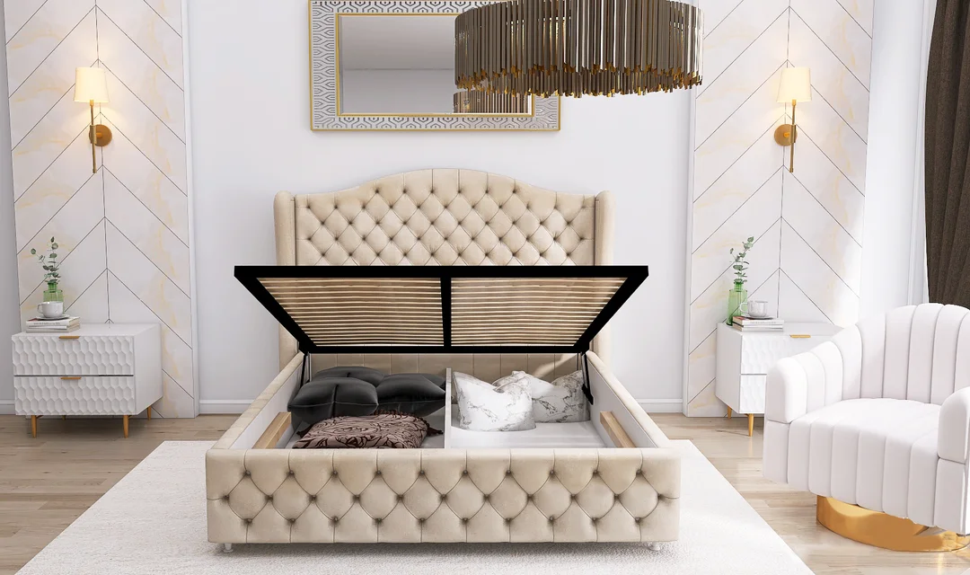 Łóżko tapicerowane glamour ROYAL — zdjęcie 10