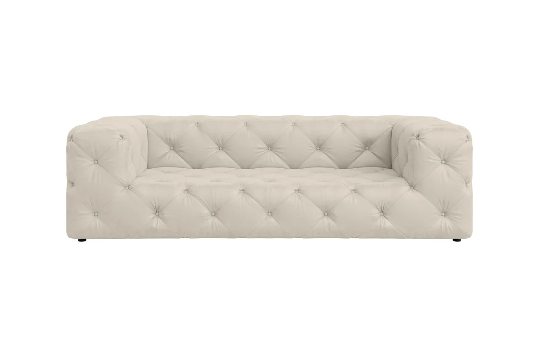 Sofa trzyosobowa pikowana premium Chesterfield BENTLEY 230x100 — French Velvet 672