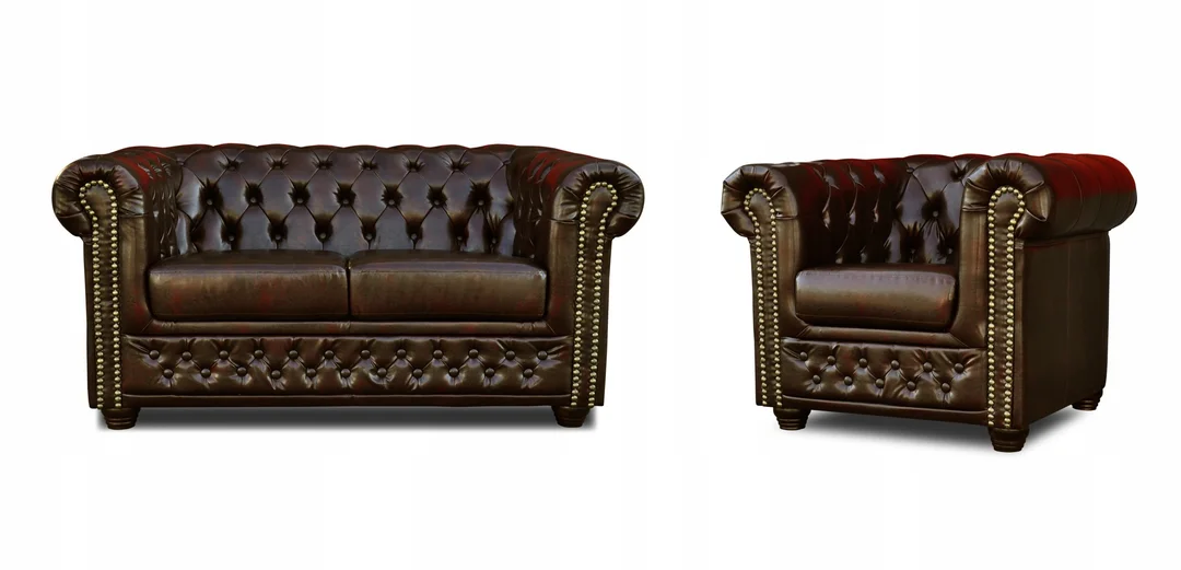 Sofa dwuosobowa pikowana Chesterfield FELIX 148x86 — MG14
