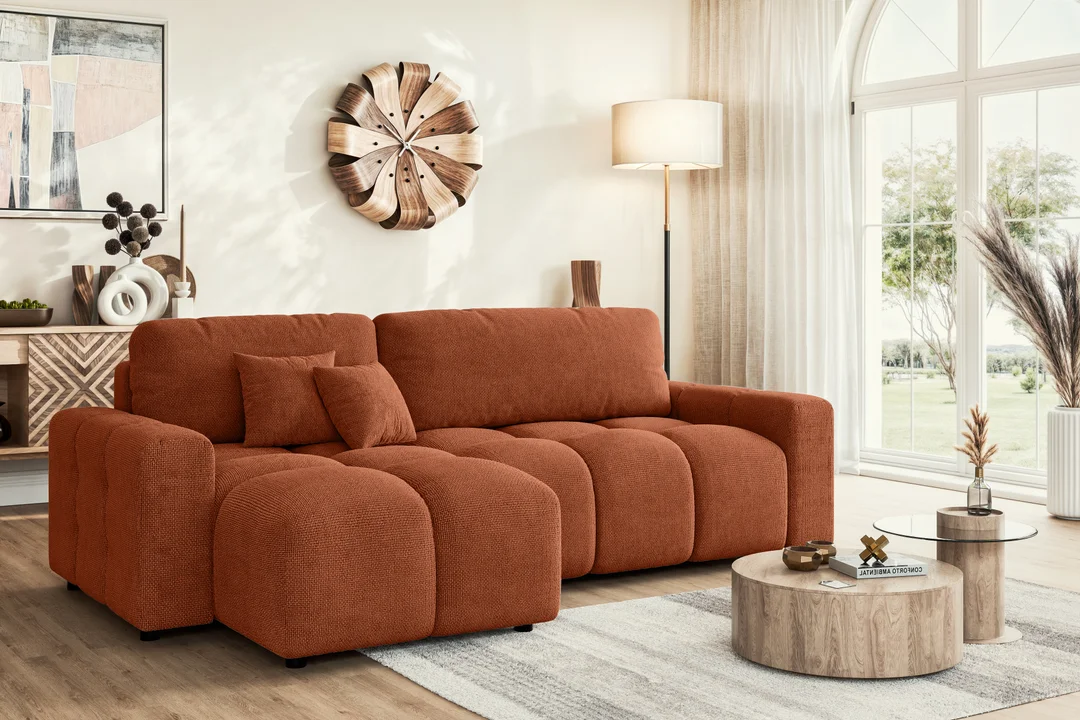 Narożnik czteroosobowy z funkcją spania nowoczesny Vega 233x142 — Flow 09