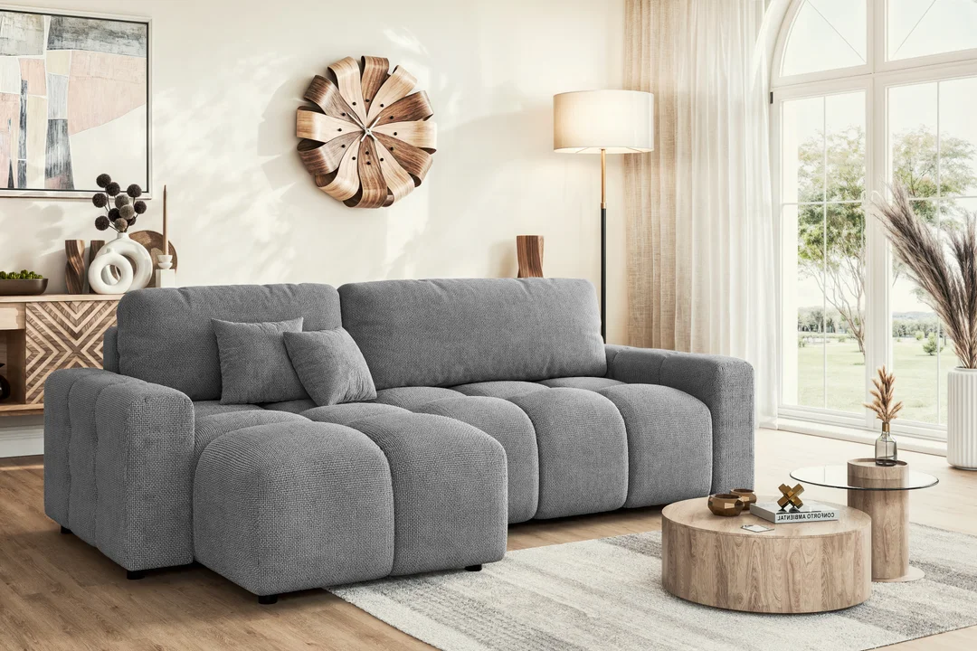 Narożnik czteroosobowy z funkcją spania nowoczesny Vega 233x142 — Flow 17