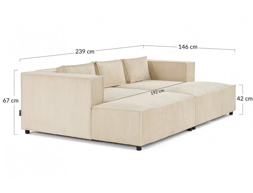 Sofa czteroosobowa nowoczesna Esmo 239x146 — Lincoln 03