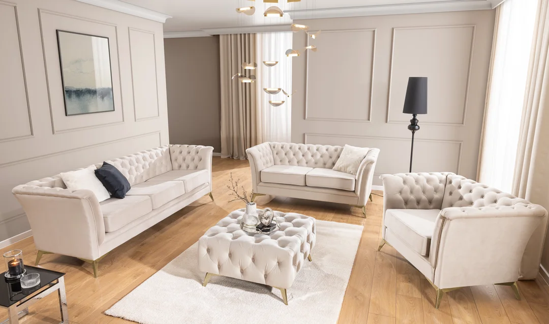 Fotel pikowany chesterfield HASSO BIS — Riviera 21