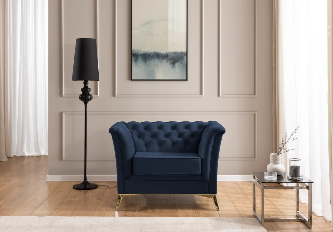 Fotel pikowany chesterfield HASSO BIS — Riviera 81