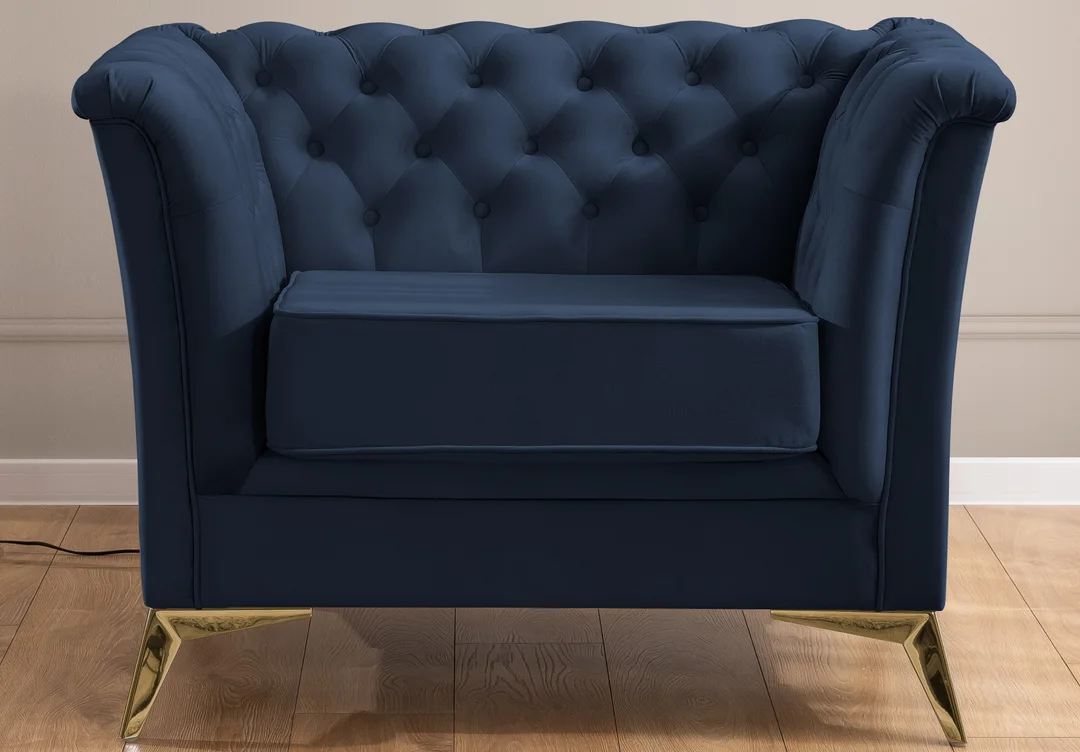 Fotel pikowany chesterfield HASSO BIS — Riviera 81