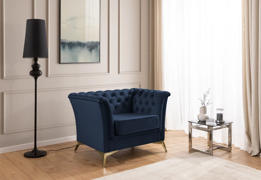 Fotel pikowany chesterfield HASSO BIS — Riviera 81