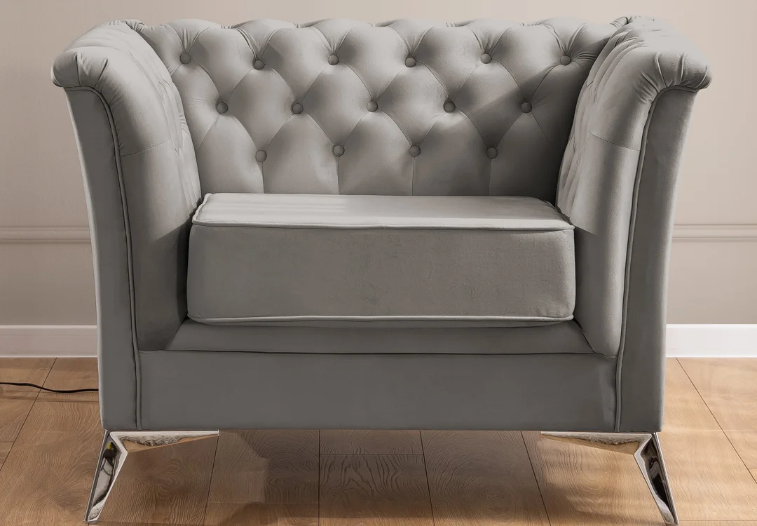 Fotel pikowany chesterfield HASSO BIS — Riviera 91
