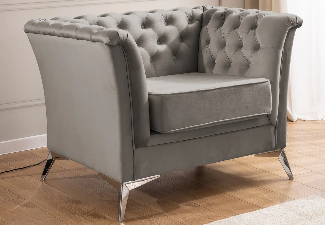 Fotel pikowany chesterfield HASSO BIS — Riviera 91