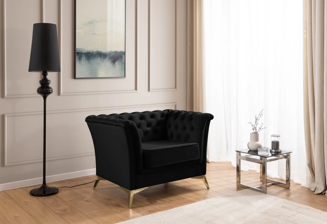 Fotel pikowany chesterfield HASSO BIS — Riviera 100