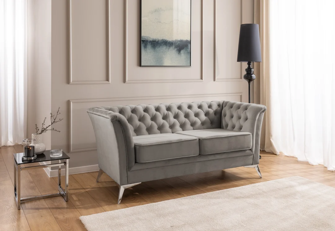 Zestaw mebli pikowanych Chesterfield 3+2+1 Hasso Bis — Riviera 91