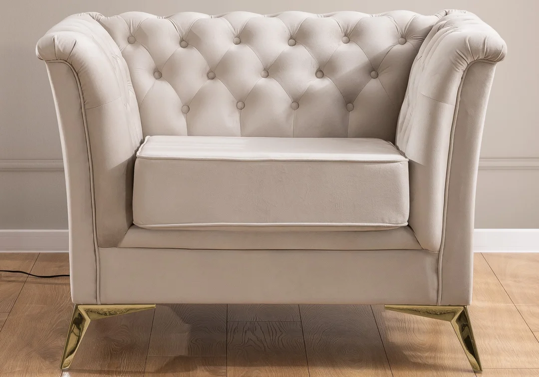 Zestaw mebli pikowanych Chesterfield 3+2+1 Hasso Bis — Riviera 21
