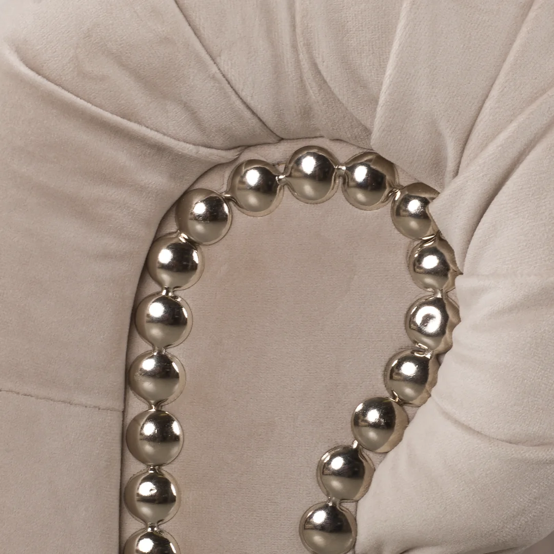 Wygodna sofa do salonu, trzyosobowa pikowana Chesterfield FELIX 3 - Jasny beż 203x86 — zdjęcie 5