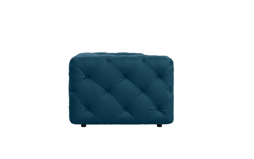 Komfortowa granatowa sofa dwuosobowa pikowana Chesterfield BENTLEY 193x100 — zdjęcie 4