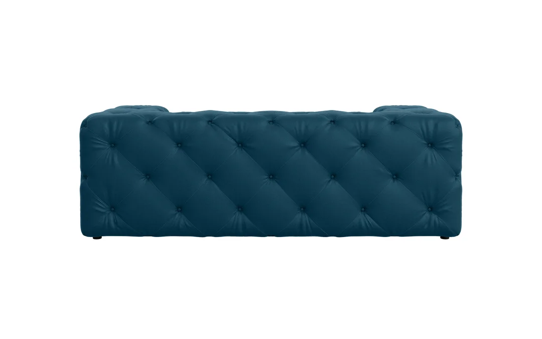 Komfortowa granatowa sofa dwuosobowa pikowana Chesterfield BENTLEY 193x100 — zdjęcie 5