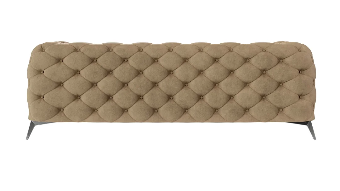 TEO 2,5 – trzyosobowa sofa Chesterfield glamour ciepły beż do salonu 225x100 — Riviera 24