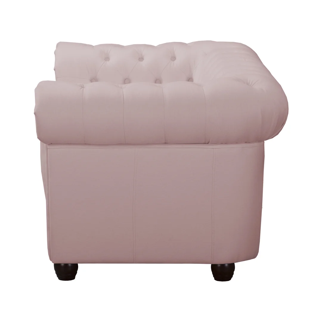 Sofa SYDNEY brudny róż – elegancka, pikowana, dwuosobowa Chesterfield 148x86 — zdjęcie 9