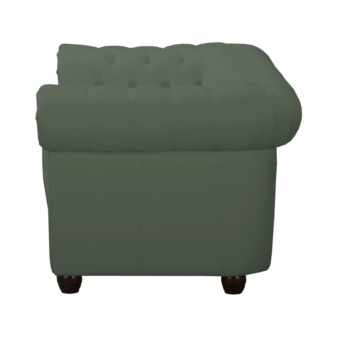 Chesterfield SYDNEY w zielonym kolorze – wygodna sofa dwuosobowa 148x86 — zdjęcie 7