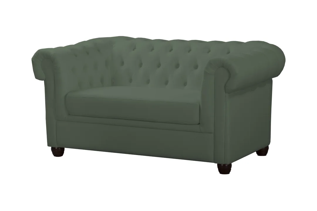 Chesterfield SYDNEY w zielonym kolorze – wygodna sofa dwuosobowa 148x86 — zdjęcie 2