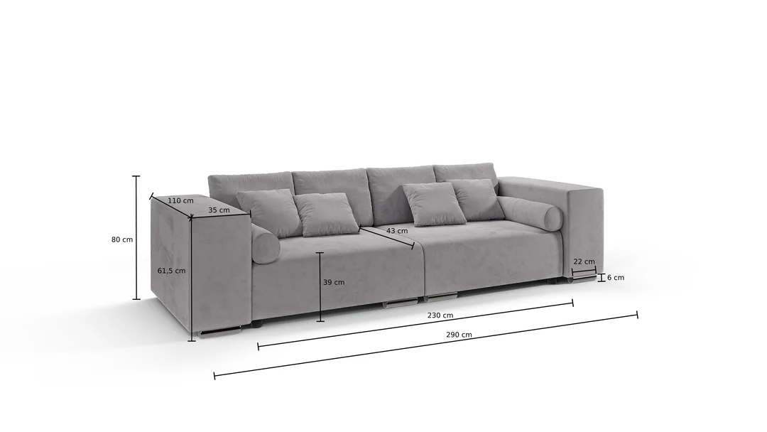 Sofa trzyosobowa nowoczesna Lori 290x110 — zdjęcie 5
