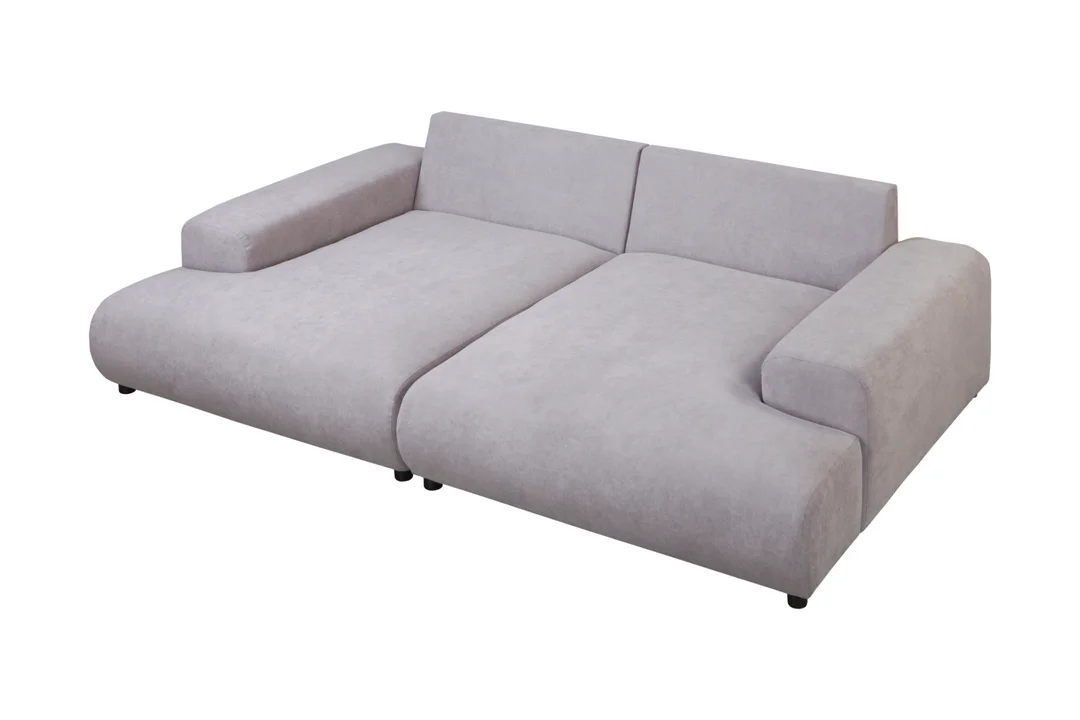 Szara sofa czteroosobowa nowoczesna z głębokim siedziskiem i poduszkami – Mossi 237x144 — zdjęcie 5