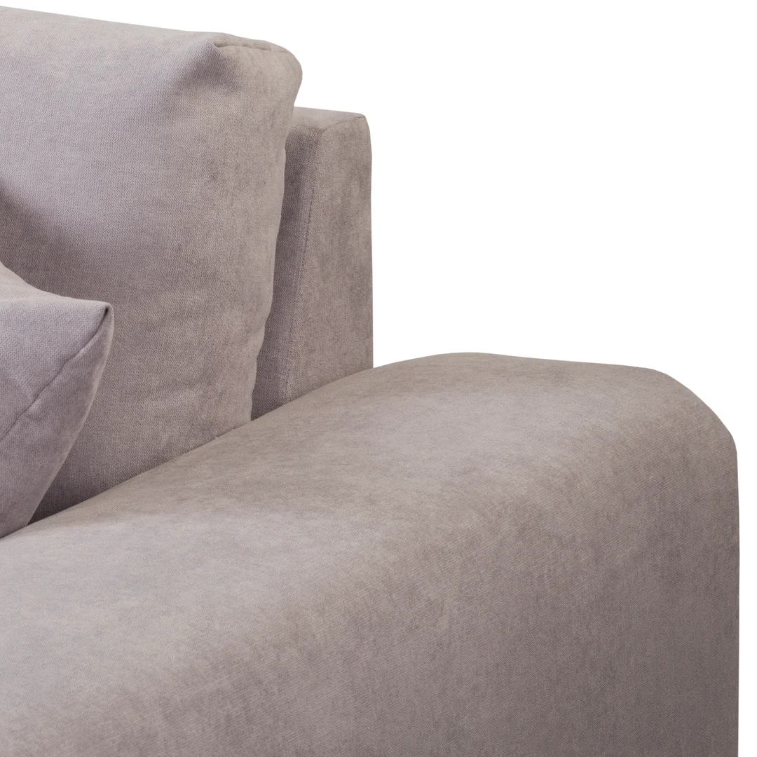 Szara sofa czteroosobowa nowoczesna z głębokim siedziskiem i poduszkami – Mossi 237x144 — zdjęcie 13