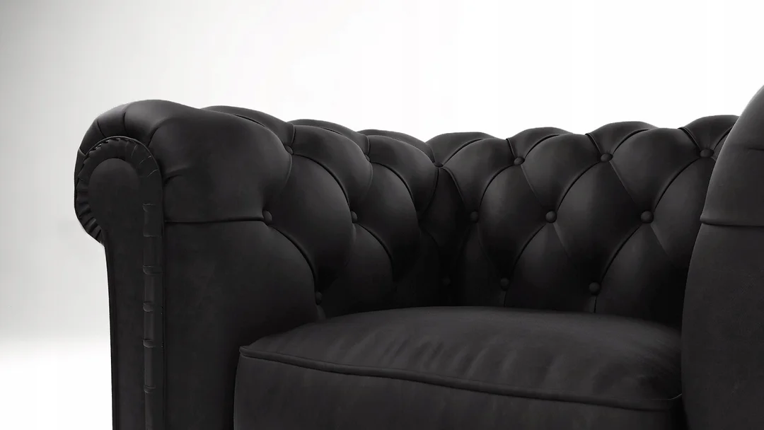Chesterfield fotel pikowany SOLARIS — Riviera 100