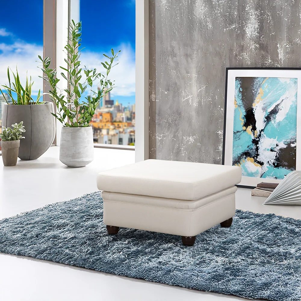 Puf pikowany glamour 75x70 SYDNEY — Solid 03