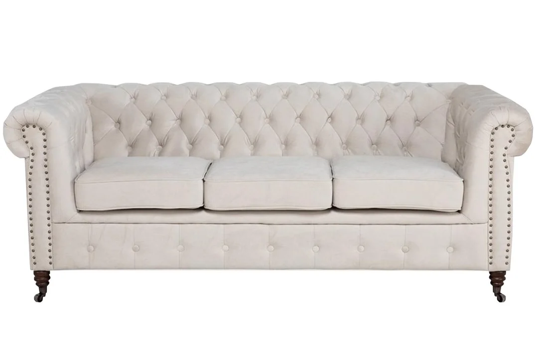 Sofa trzyosobowa pikowana Chesterfield VINCENT 203x87 — Amore 31